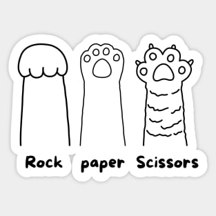 Rock Paper Scissors Cat Paw Sticker